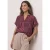 Street One Dames Shirt met afhangende schouders en split in de hals in Pink
