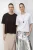 Overzichtige Geribbelde Crew Neck Twee-Delig T-Shirt Set