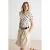 TRENDYOLMİLLA Dames Ecru Stippen Kort Getailleerd Blouses