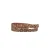 Pinned by K leren riem met panterprint en studs bruin