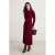 Trendyol Modest Dames Bordeaux Effen Midi Lang Casual A-lijn Modest Jurken