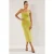 Groene, rechte midi-jurk voor dames, geschikt voor overdag en ’s avonds.