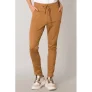 ES&SY tapered fit broek van travelstof camel