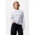 Catwalk Junkie rechtvallende gestreepte top – lichtblauw