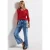 Street One Dames Overhemd met lange mouwen in effen kleur in Rood