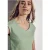 Street One Dames Shirt met diamanten halslijn in Groen