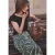Street One Studio Dames Midirok met zebrapatroon in Groen