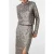 French Connection Adalynn Sequin Top Gun Metal