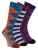 HS by Happy Socks – Heren 3-Pack Klassieke Structuur Kousen – Target (Blauw)