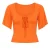 Oranje top met strik aan de voorkant – chique vrouwelijkheid met een moderne flair