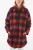 Tartan 2-pocket en dubbele borstzakken overshirt in Rosso, Tartan