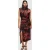 AllSaints Isa Claudia Dress Deep Rust Red