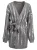 Influencer Gebreid vest  grijs / zilver