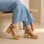 Tamaris Tamaris Sandalen met hak cognac Textiel