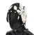 Dolce & Gabbana Black Wool White Floral Gold Leaf Women’s Hat