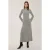 Textured Maxi-jurk met Ronde Hals