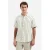 No Excess regular gestreept casual overhemd beige