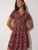 Happiness İstanbul Jurk  rood / zwart / wit