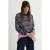 TRENDYOLMİLLA Dames Donkerblauw Gestreept Lang Oversized Sweatshirts