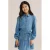 WE Fashion spijkerjurk met ruches – blauw