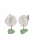 ELLI PREMIUM Oorbellen  groen / zilver