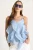 V-hals Katoenen Blouse met Ruffle Detail