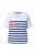 Ulla Popken Shirt  blauw / rood / wit