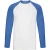 Fruit of the Loom Heren Valueweight Baseball T-shirt met lange mouwen (Wit/royaal blauw)