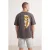 TRENDYOL MAN Jongens Grijs Dierenprint Kort Oversized T-shirts