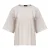 Oversized jacquard T-shirt van katoenmix met elleboogmouwen