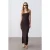 Geribbelde Bodycon Maxi-jurk