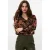EsQualo Blouse V-neck Global Flower Print