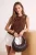 TRENDYOLMİLLA Dames Bruin Effen Mouwloos Regular fit Blouses