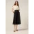 Oltre Two-tone Shirt Dress With Sash Black