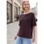 Street One Studio Dames Shirt met ronde hals en knopen in Paars