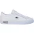 Lacoste Lederen platte sportschoenen voor dames (Wit)