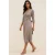 Elegante midi-jurk van jersey met wikkeltaille