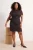 Trendyol Curve Dames Bruin Bloemen Kort / Mini Mouwloos Casual Bodycon Grote maten Jurk