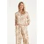 Smashed Lemon Top met v-hals en bloemprint beige/wit |