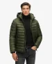 Superdry Mannen Gewatteerde Fuji Sport jas met Capuchon Groen