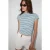 Cropped T-shirt met slim fit en ronde hals