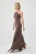 TRENDYOLMİLLA Dames Bruin Effen Maxi Mouwloos Asymmetrisch Avond & Gala Jurk