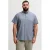 JACK & JONES PLUS SIZE regular casual overhemd met linnen blauw