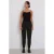 Bruuns Bazaar slim regular waist broek zwart