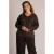 Yest Curve Plus Size wollen gebreide trui – bruin