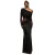 Asymmetrische jurk met gedrapeerde rimpelvrouw Goddiva Maxi