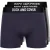 Duck and Cover Heren Bronteen Boxershorts (Set van 3) (Marine/Zwart/Grijs Marl)