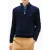 Tommy Hilfiger Lambswool Zip Mock Navy Blue