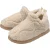 Dames Teddy Fleece Volledige Slippers Havermout Taupe Comfortabel VK 3-8