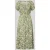 Apricot midi-jurk van viscose met mouwen met ruches